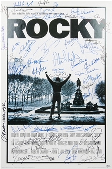 Rocky Movie Poster Signed By 45 Boxers (JSA)